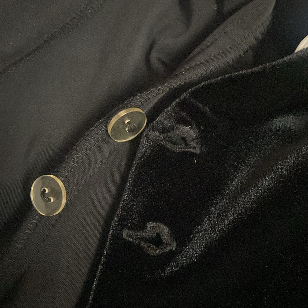 Alex Evenings Sz M Elegant Black Velvet Women's Jacket - Picture 6 of 10